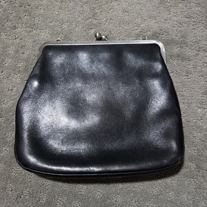 Elegant Black Leather Clutch